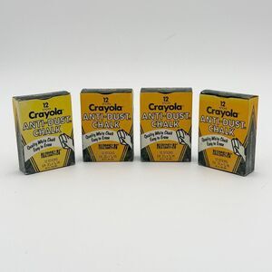 Crayola Vintage Dust Free White Chalk Lot of 4 Packs Never Used